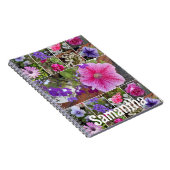 Garden Journal Pink Petunia Hübsch Frühlingsblumen Notizblock (Rechte Seite)