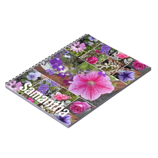Garden Journal Pink Petunia Hübsch Frühlingsblumen Notizblock (Linke Seite)