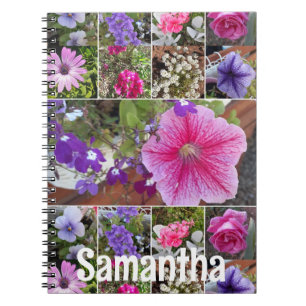 Garden Journal Pink Petunia Hübsch Frühlingsblumen Notizblock
