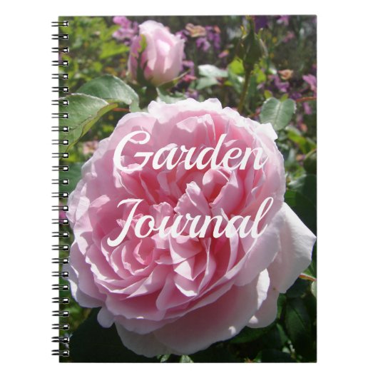 Garden Journal Pink Rose Blume Notizblock (Vorderseite)