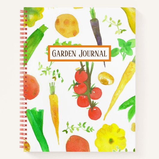 Garden Journal Planner Logbook Gemüse Notizblock (Vorderseite)