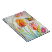 Garden Journal Tulip Floral Watercolor Notebook Notizblock (Rechte Seite)