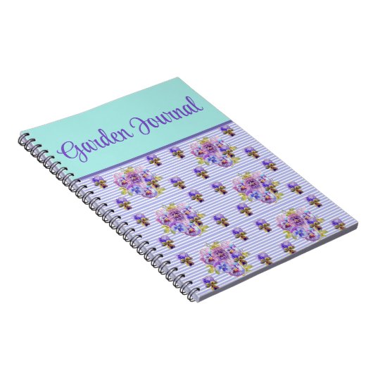 Garden Journal Viola Lila Lilac Blume Notizblock (Rechte Seite)