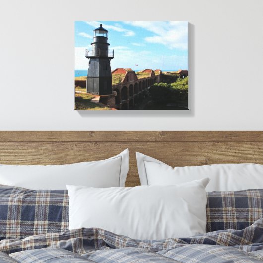 Garden Key Lighthouse, Dry Tortugas Florida Leinwanddruck (Insitu (Schlafzimmer))