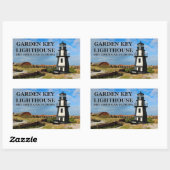 Garden Key Lighthouse, Dry Tortugas Florida Rechteckiger Aufkleber (Blatt)
