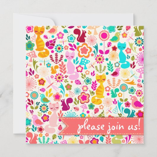 Garden Kitty Einladung (Vorderseite)