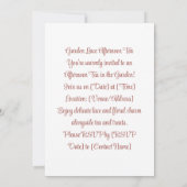 Garden Lace Afternoon Tea | Garden Blooms Einladung (Rückseite)