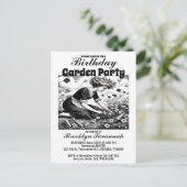 Garden Lady's Afternoon Garden Party Einladung Postkarte (Stehend Vorderseite)
