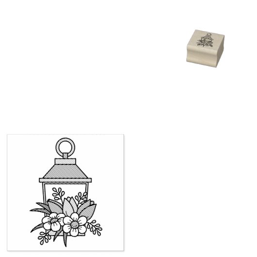 Garden Lantern Blume Gummistempel (Stempel)