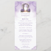 Garden Lavender Wedding Custom Menükarte (Vorderseite)