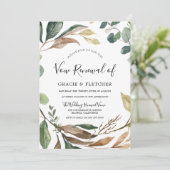 Garden Leaf Wreath Ristorante da Valentino Einladung (Stehend Vorderseite)