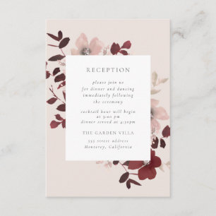 Garden Liebe Empfang Beilage Karte