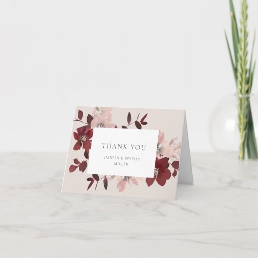 Garden Liebe Flat Danke Karte (Vorderseite)