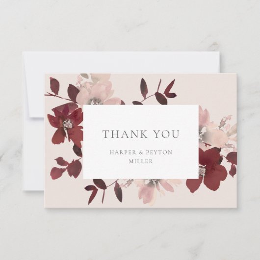 Garden Liebe Flat Danke Karte (Vorderseite)