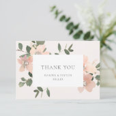 Garden Liebe Flat Danke Karte (Stehend Vorderseite)