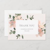 Garden Liebe Flat Danke Karte (Vorne/Hinten)