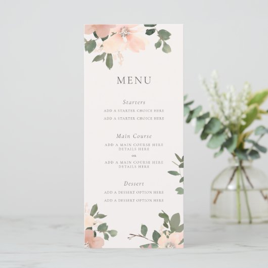 Garden Liebe Menu Card Menükarte (Stehend Vorderseite)