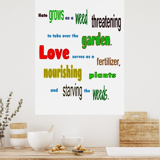 Garden Liebe Poster (Küche)