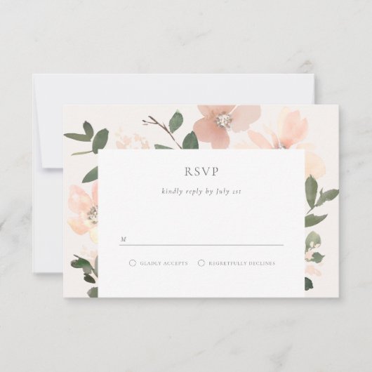 Garden Liebe RSVP Card Karte (Vorderseite)