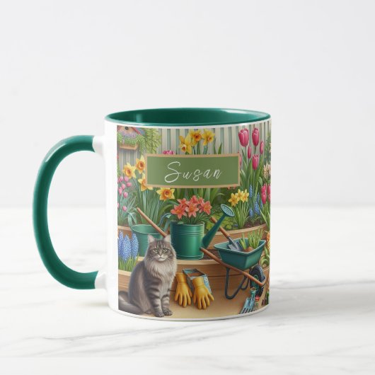 Garden liebt Personalisierten Kaffee Tasse (Links)