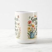 Garden life is the best life botanical Coffee Mug Kaffeetasse (Mittel)