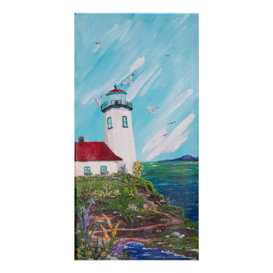 Garden Lighthouse Print Poster