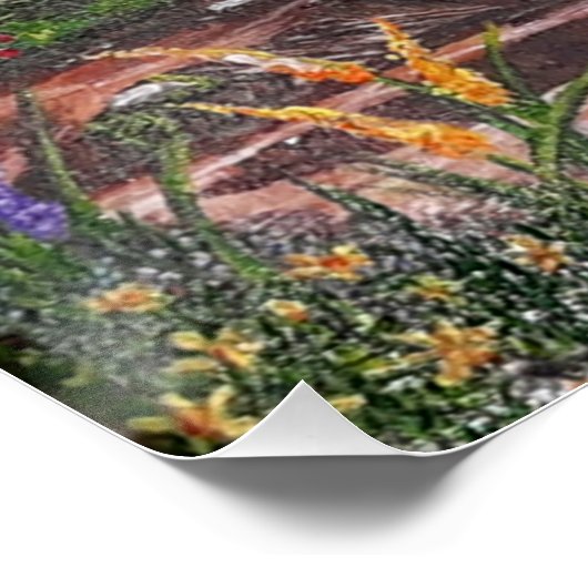 Garden Lighthouse Print Poster (Ecke)