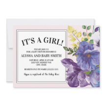 Garden Lila Yellow Pink Floral Girl Babydusche