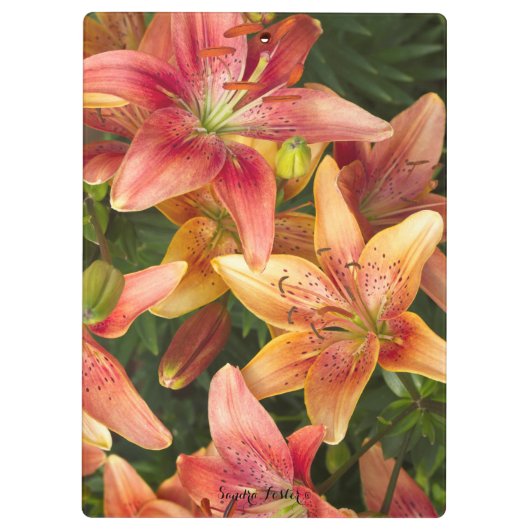 Garden Lilies Klemmbrett (Rückseite)