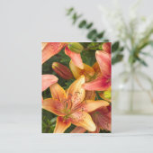 Garden Lilies Postkarte (Stehend Vorderseite)