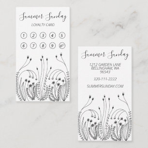 Garden Line Art Florist Pflanze Wildblumen 10 Treuekarte