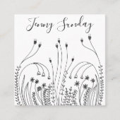 Garden Line Kunst, Dichtung und Musik Quadratische Visitenkarte (Vorderseite)