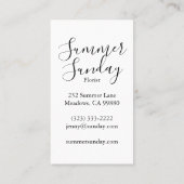 Garden Line Kunst, Dichtung und Musik Visitenkarte (Rückseite)