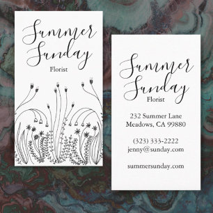 Garden Line Kunst, Dichtung und Musik Visitenkarte