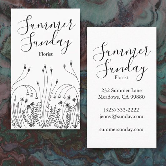 Garden Line Kunst, Dichtung und Musik Visitenkarte