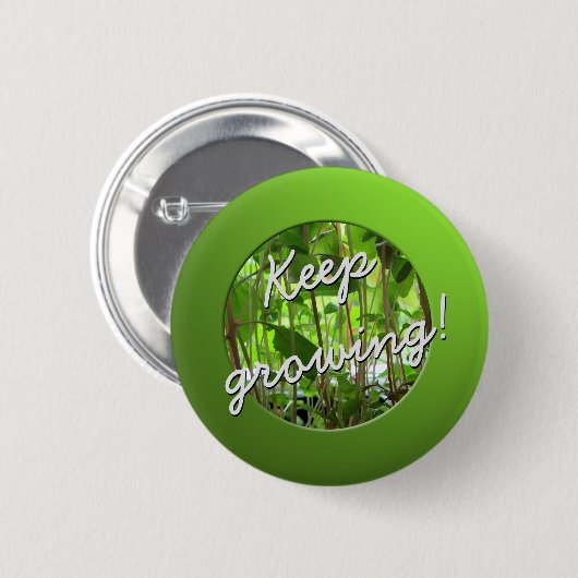 Garden Lover Behaltend Wachsende Pflanze Button (Vorne & Hinten)