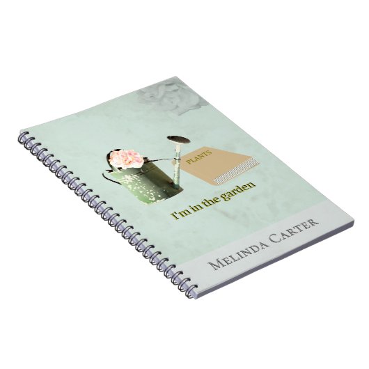 Garden Lover's Rustic Elegant Custom Notebook Notizblock (Rechte Seite)