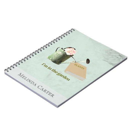 Garden Lover's Rustic Elegant Custom Notebook Notizblock (Linke Seite)