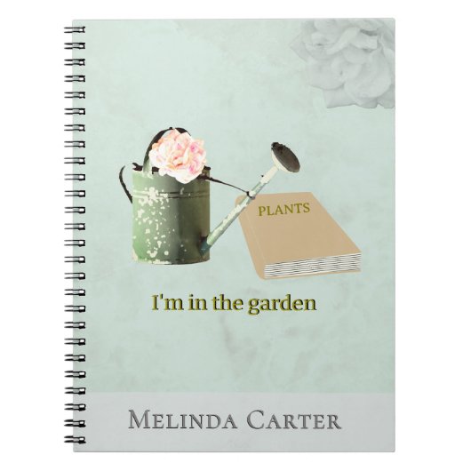 Garden Lover's Rustic Elegant Custom Notebook Notizblock (Vorderseite)