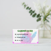 Garden Luxe Floral Visitenkarte (Stehend Vorderseite)