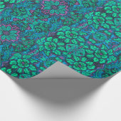 Garden Magic Blume Bohemisch Arabesque Minze Green Geschenkpapier (Ecke)