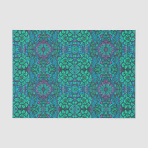 Garden Magic Blume Bohemisch Arabesque Minze Green Seidenpapier