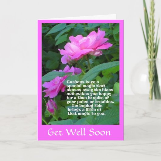 Garden Magic Get Well Card Karte (Vorderseite)