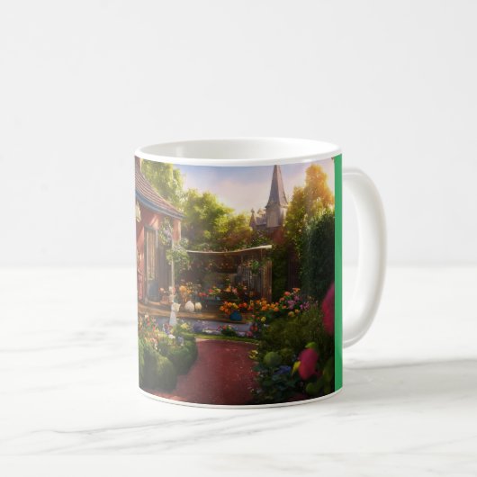 "Garden Magic: Mary Poppins Inspirierte Tasse" Kaffeetasse (VorderseiteRechts)