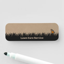 Garden Maintenance Service Khaki & Black Dry Erase Namensschild