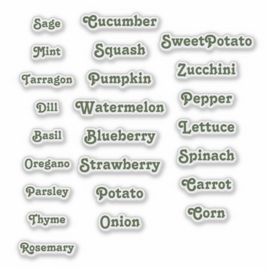 Garden Marker Aufkleber (Vorderseite)