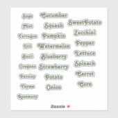 Garden Marker Aufkleber (Blatt)