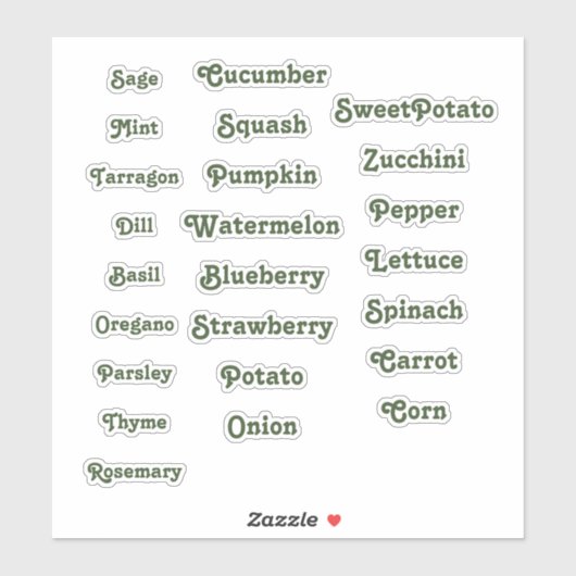 Garden Marker Aufkleber (Blatt)