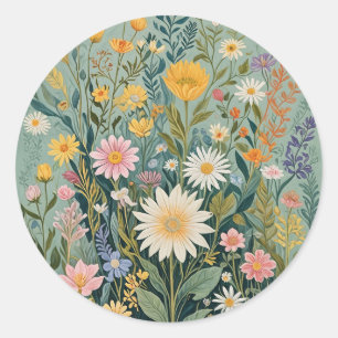 Garden Medley Runder Aufkleber