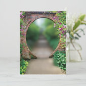GARDEN MOON GATE CARD EINLADUNG (Stehend Vorderseite)